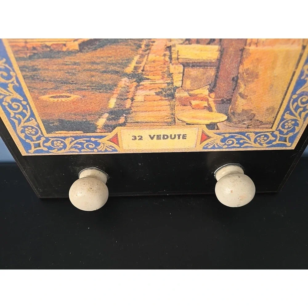 Ricordo Di Pompei Wall Hanging Plaque With Pegs Wooden 14